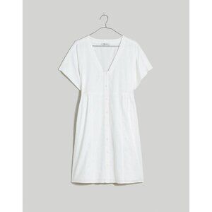 NWT Madewell Button Front Mini Dress Eyelet Lace White Size XXL New